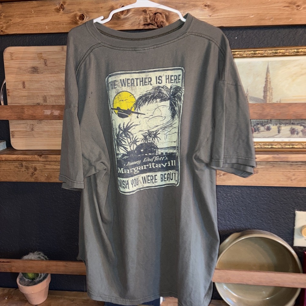 Jimmy Buffet Margaritavulle Distressed Retro Vintage T Shirt Size XL